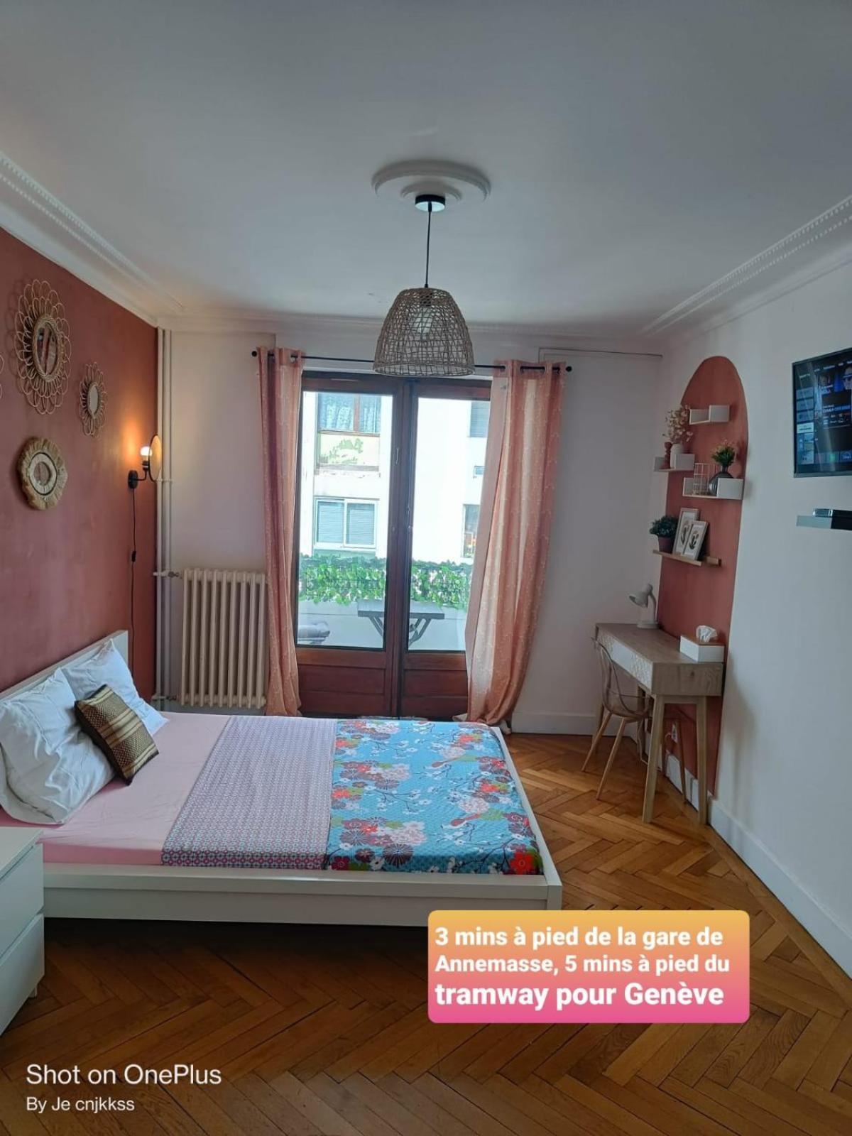 Belle Chambre D'Hote Avec Balcon Prive - 3 Mins Gare Annemasse - Geneve Acces Direct Exterior photo